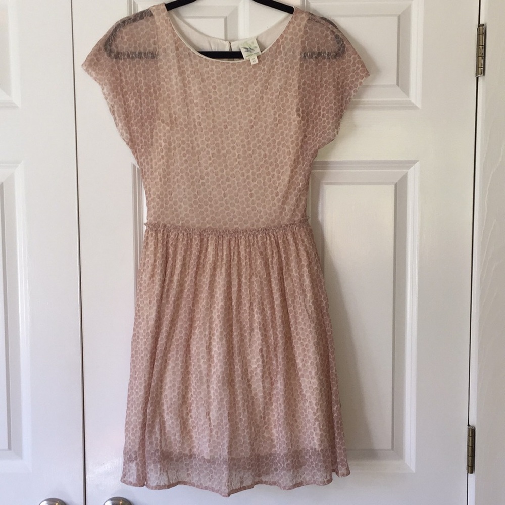 Anthropologie fit and flare dress